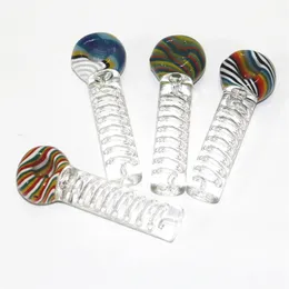 Rökande rör med kylande oljevätska glycerin inuti tobak torr örtrör dab rig bubbler glas vatten riggar