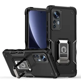 Estuches rígidos de armadura para Xiaomi 12 Pro 12X 12S Ultra Mi 12 Lite Estuche Soporte magnético para automóvil Anillo POCO X4 F4 M4 Pro Cubierta