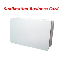 Wholesale! Sublimation Metal Business Cards Files Heat Transfer Blank Aluminum Plate 3.1*2.1inch 100pcs/set Double Side for Sub White Golden Silver Black Brand A12