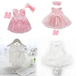 Girl's Dresses Baby Girls Flower Christening Baptism Dress Formal Party Special Occasion For Toddler 0 3 6 9 Months OutfitsGirl's