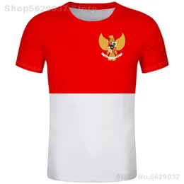Indonezja T Shirt DIY darmowe niestandardowe nazwisko Numer IDN T-Shirt Flag Id Country Republic Indonesian Print PO 0 Odzież 220702