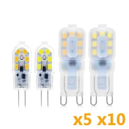 5/10 szt. Mini G4 G9 żarówka LED 3 W 5 W Ampoule Lampa Lampa LED DC12V AC 220V 110V Light