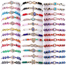 Catena a maglie Bracciali malocchio regolabile messicano fortunato braccialetto di perline fatto a mano mal de ojo corda intrecciata protezione amet per donna uomo dhymk