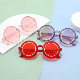 Sonnenbrille Randlos Für Kinder Kinder Candy Farbe Design Mode Gläser Baby Runde Sonne Kunststoff Brillen Nette Brillen Sonnenbrillen