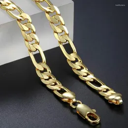 Łańcuchy Davieslee Męscy Naszyjnik dla mężczyzn Figaro Link Złota wypełniająca biżuterię DLGNM53CHANS Heal22