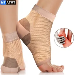 1Pair Plantar Fasciitis Socks with Arch Support Ankle Compression Sleeve Brace Toeless for Foot Pain Relief Swelling 220601