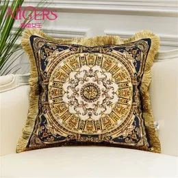 Avigers Luxurious Cushion Printing Tassel Velvet Throw Pillow Core Home Decorative European Design Srusader Sofa Bedroom Pillow 201009