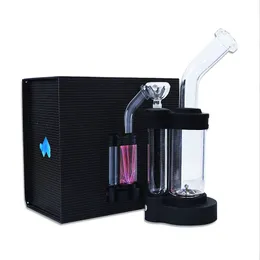 LED Plasma Cool Hookh Black Box Packs 14mm Kobiece Złącze Z Miską Rury wodne 12 cali Szkło Bongs 123mm Średnica podstawy 5mm Grube Oil Dab Rigs