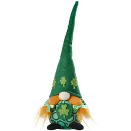 Oggetti decorativi Figurine Irish Festiva Day Gnome Leprechaun Shamrock Handmade Swedish Tomte Plush DollDecorative