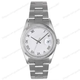 Hochwertige asiatische Uhr 2813 Sport automatische mechanische Herrenuhren 36 mm weißes Zifferblatt römische Stundenmarkierung Unisex-Uhren 116200-72600 Modische Damen-Armbanduhr