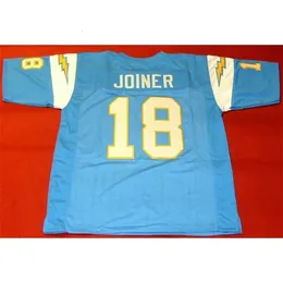 Chen37 Custom Men Youth Women Charlie Joiner Football Jersey Size S-5XL eller Custom Any Name eller Number Jersey