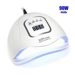 907236W SUNX5MAX DRYER UV LED LED NAIL для гелевой лаки Dual Power Quick Sicking с автономной лампой Manicure Manicure 220607