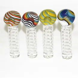 High Quality FREEZABLE Glycerin Coil Glass Smoking Pipe Tobacco Hand Pipes Spoon Dab Rigs Bubbler