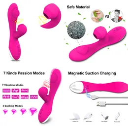 NXY Vibrators Flap Zuig Trillingen 3 In 1G-Spot Vibrator Spiele Für Frauen Paar Volwassen Vrouwelijke Sucker Clitoris Stimulatie vibrierender Dildo 220427