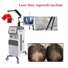 La más nueva máquina de crecimiento de cabello con láser de diodo, tratamiento profesional para la pérdida de cabello del cuero cabelludo, equipo vertical para uso en salón