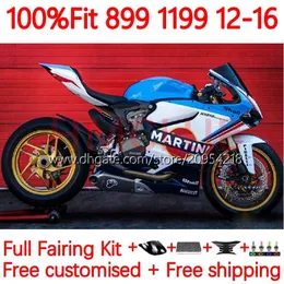 FATINAS OEM para Ducati Panigale 899S 1199S 899-1199 12-16 BODYWORK 164NO.68 899 1199 S R 12 13 14 15 16 899R 1199R 2012 2013 2014 2015 2015 2016 Bodys Bodys White Blue Azul