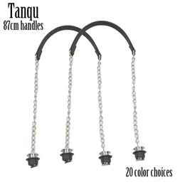 TANQU 1 Pair Obag Silver Long Single Thick Chain With Metal Plating Screws For O Bag Accesorios Handles Women HandBag 220610