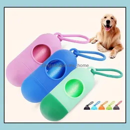 Dog Plastic Bags Portable Pet Dispenser Garbage Case Included Pick Up Waste Poop Bag Fedex Drop Delivery 2021 Other Supplies Home Garden Z