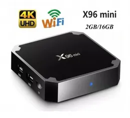 X96mini 2 ГБ 16 ГБ Android 7.0 Amlogic S905W четырехъядерный 4K Wi-Fi Mini Smart TV Box