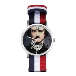 Wristwatches Edgar Allan Poe Quartz Watch Fancy Wrist Boy Travel Design Wristwatch Hect22