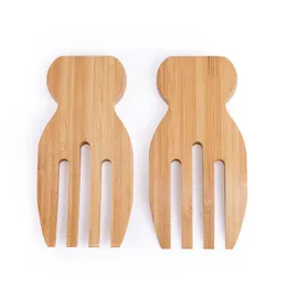 Bambu salladklor omrörande sallad pasta frukt västerländsk mat helt bambu server sallad sked non-slip lätt rent kök verktyg lx4920