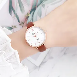 2022 Shengke Quartz腕時計Relogio Feminino Ladies Leather Watch Quartz Classic Casuare Analog Watches女性シンプルな時計ギフトQ5