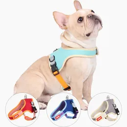 Dog Collars & Leashes Pet Chest Strap Saddle Type Traction Rope Suede Puppy Supplies Safety Harness Leash Walking RopeDog