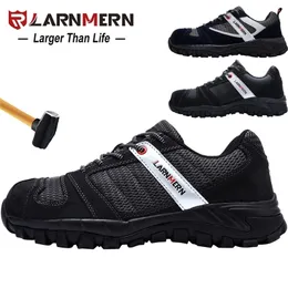 Larnmern Mens Steel Toe Work Safety Shoess Lightwieght дышащая антисмыслящая антипанктуальная конструкция защитная обувь Y200915