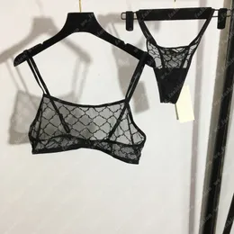 Sexig Tyll Underkläder Set Underkläder För Kvinnor G Designer Bikinis Lyxbaddräkt Tvådelad Designer Bikini Baddräkter Strandbadkläder 0728