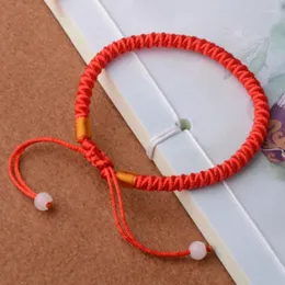 プルブレスレットストリングパーフェクトハンドラック調整可能な中国の恋人ロープ編組レッドタイプの良いチャームブレスレット