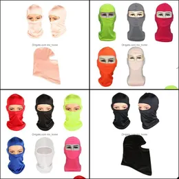 Designer Masks Housekee Organization Home Garden 12 Colors Clava Face Mask Adjustable Windproof Ski Headwear Neck Warmer For Skiing Cyclin