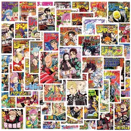 Novo impermeável 10/30 / 50 pcs misture Coleção Anime Haikyuu !! Ataque de Kaisen de Jujutsu em Titan Adesivos Carro Laptop Guitarra Toy Toon Adesivo