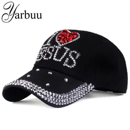 [YARBUU] Baseball caps fashion high quality hat For women JESUS letter adjustable cotton Denim 220318