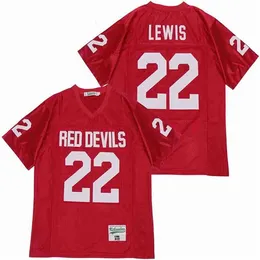 Chen37 Men 22 Ray Lewis High School Kathleen Football Jersey Team Away Home Red Treasable Cotton Cotton Sitched and Embroidery good