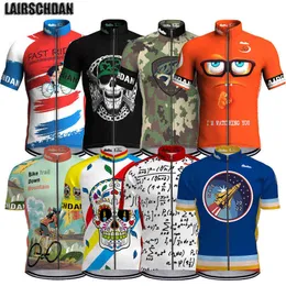 LairschDan Mens Road Bike Cycling Jersey Short Sleeve Tops Summer Pro Bicycle Clothes Maillot Funny Cycle Wear Wielershirt Heren
