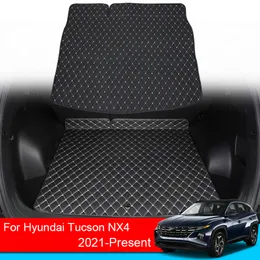 1PC PU Leder Auto Kofferraum Matte Für Hyundai Tucson NX4 2021-Präsentieren Wasserdichte Cargo-Liner Fach Boden pad Auto Zubehör