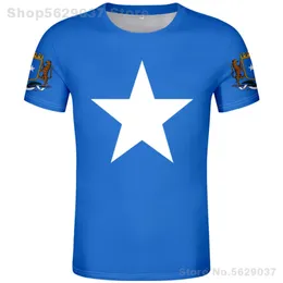 Somali T Shirt DIY Ücretsiz Özel Po İsim Numarası SOM T-Shirt Nation Flag Soomaaliya Federal Cumhuriyet Somali Baskı Metin Giyim 220702