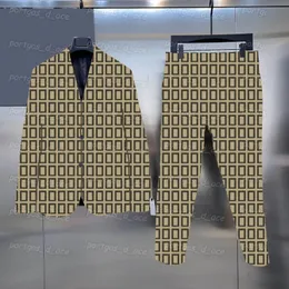 Conjunto de calças de blazer masculino de manga comprida conjunto de terno de letras masculinas moda blazers tamanho grande