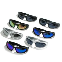 Grundlegende Sport-Sonnenbrille, Vollkunststoff-Bogenrahmen, ovale Gläser, Rider Mercury-Sonnenbrille, coole Unisex-Brille