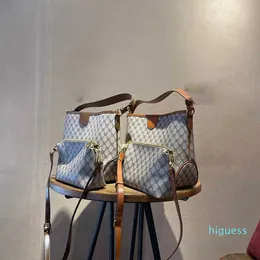 2022- نساء الكتف Crossbody الموضة عالية السعة بو بوري المحافظ حقائب اليد المصممة الفاخرة التسوق 2pcs/مجموعة