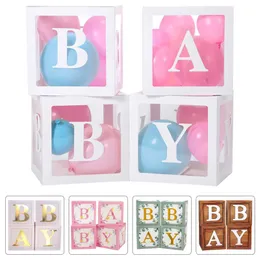 Decorazione per feste Baby Shower Box Palloncino Lettera per Boy Girl Birthday Gender Reveal 1st SuppliesParty