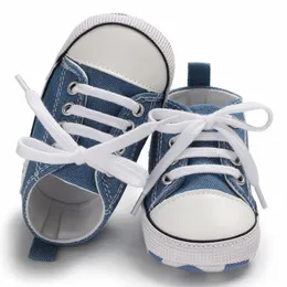 Детские первые ходунки парусиновые классические кроссовки для новорожденных с принтом звезды спортивные мальчики девочки младенец малышей противоскользящая детская обувь