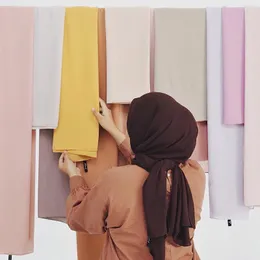 Малайзийский премиум шифоновый шарф простальный цвет сплошной цвет мусульманские женщины хиджаб.