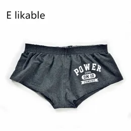 Ektybne litery drukarskie męskie bieliznę bawełniana wygodna moda seksowna niska talia domowa boyshort 220505