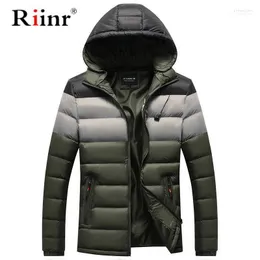 RIINR 패션 파카 남자 재킷 따뜻한 코트 겨울 캐주얼 중간 층 플러스 크기 xxxl1 phin22