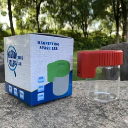 Botella de vidrio Almacenamiento de alimentos recipientes de hierbas secas LED Jarco de tabaco enrollable Caja de tapas de plástico negro para azúcar Camship Flow