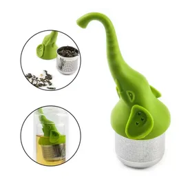 New Elephant Tea Infuser Teapot Filter Elephants Silicone Tea Leaves Strainer for Teas Coffee Drinkware Kitchen Supplies