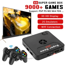 X5 retro game player 3D HD TV video console WiFi super game box 64GB suitable for PS1 PSP N64 DC 9000 + Games