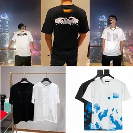 Marca de lujo para hombre para mujer diseñadores camisetas hombre moda camisa puntada unir los puntos hombres s ropa casual camiseta calle manga mujer ropa camisetas