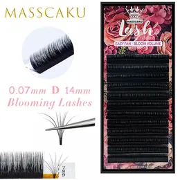 Masscaku Easy Fanning Volume Mega Eyelashes Extension Auto Flowing Rapid Bloom Fans Lashes Fast Delivery 220524
